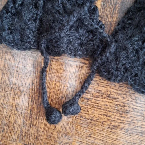 Black Crochet Knit Skirt Set, Vintage - Picture 3 of 7